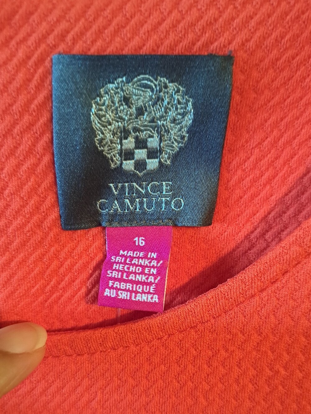 Vince Camuto Size 16 Coral Scalloped Sleeveless Dress NWT - Picture 5 of 7